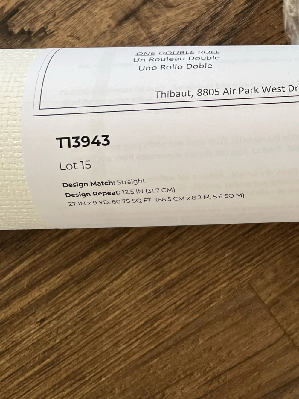 THIBAUT Wallpaper T13943 Non Woven Vinyl Sunset Boulevard 1 Double Roll Blue New